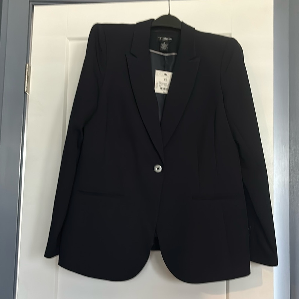 Navy suit coat.